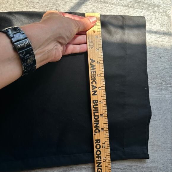 Reformation Wide Leg Flat Front Trouser Pants Black 6 - Picture 12 of 13